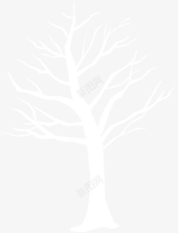 手绘冬季大树装饰png免抠素材_新图网 https://ixintu.com 冬季 大树 装饰