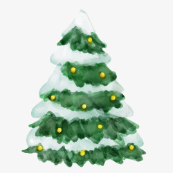 白色扁平化皇冠冬季圣诞树高清图片