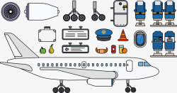 交通设施白色飞机高清图片