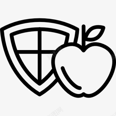 苹果和盾图标图标