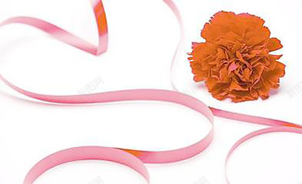 红色花朵丝带png免抠素材_新图网 https://ixintu.com 心型丝带 心形丝带 心形图案 粉色丝带 红色花朵