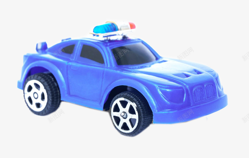 蓝色小汽车png免抠素材_新图网 https://ixintu.com 儿童 玩具 男孩玩具 警车 轮子
