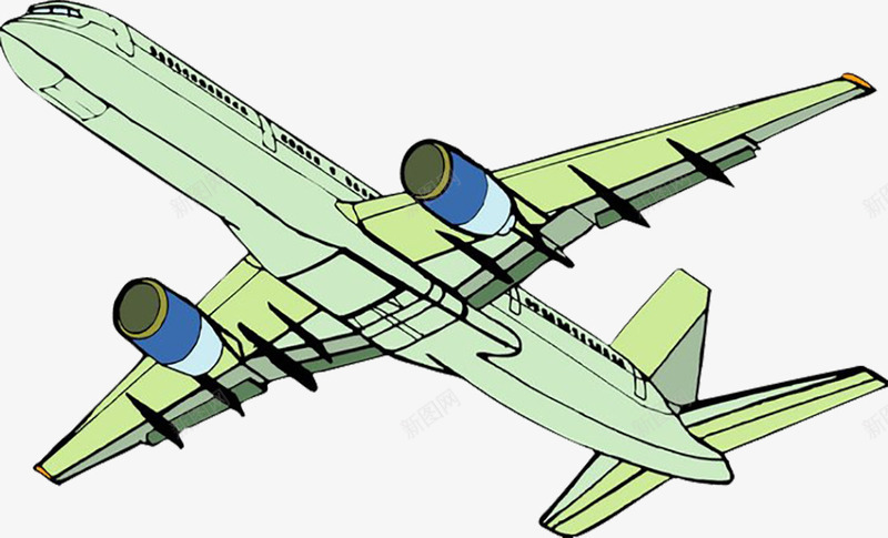 卡通飞机png免抠素材_新图网 https://ixintu.com 卡通 白色 飞机 飞行物