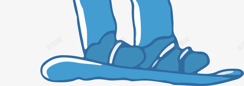 蓝色卡通滑板滑雪的人png免抠素材_新图网 https://ixintu.com 冬季滑雪 冬季运动 滑板滑雪 滑雪 滑雪的人 矢量png
