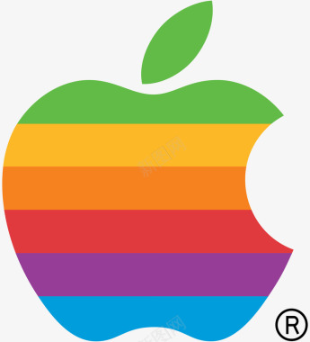 多彩苹果logo图标图标