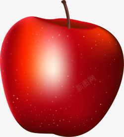 手绘红色苹果水果素材