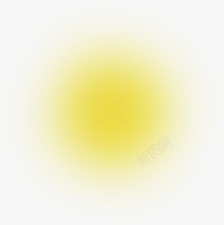 黄色发光光晕透明素材