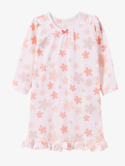 粉色夏季短袖藤之木工房儿童睡衣裙夏季长袖高清图片