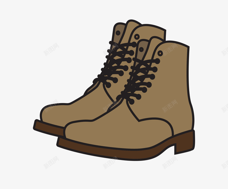 棕色的男士保暖靴子png免抠素材_新图网 https://ixintu.com 保暖 冬季 卡通手绘 棕色 男士 靴子 鞋子