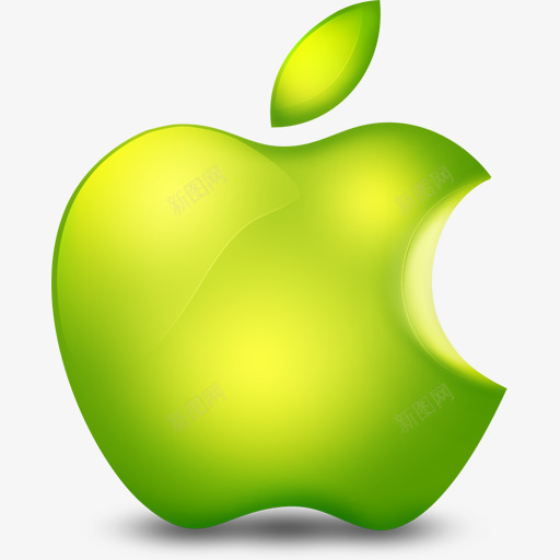 绿色苹果logo图标png_新图网 https://ixintu.com logo 图标 绿色 苹果