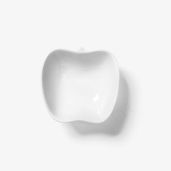 苹果雪白陶瓷碟子素材