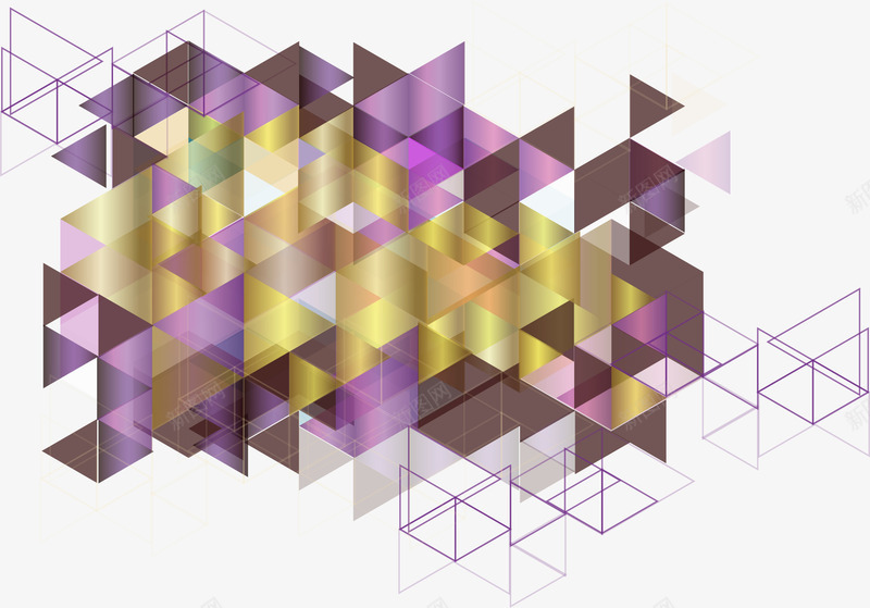紫色简约组合三角边框纹理png免抠素材_新图网 https://ixintu.com 三角 免抠PNG 简约 紫色 组合 边框纹理
