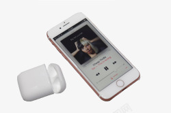 iPhone7手机和无线耳机素材