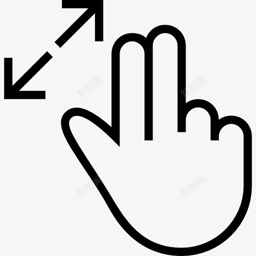 刷出两手指勾画手势图标png_新图网 https://ixintu.com 两 中风 刷卡 刷卡出来 山楂手势中风 手势 手指 符号