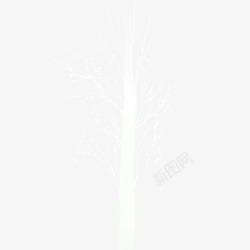 冬季白色树木元素素材