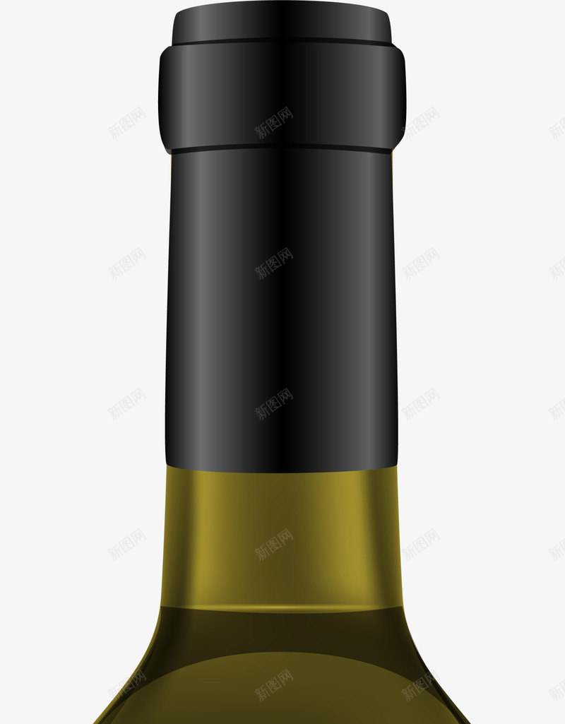 绿色橄榄油瓶子png免抠素材_新图网 https://ixintu.com 橄榄油瓶子 白色光晕 绿色瓶子 质感 酒水瓶子 黑色盖子