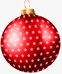 吊环挂饰圣诞节红色圣诞球高清图片