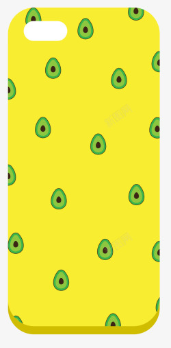 苹果保护套黄色纯色手机壳矢量图高清图片