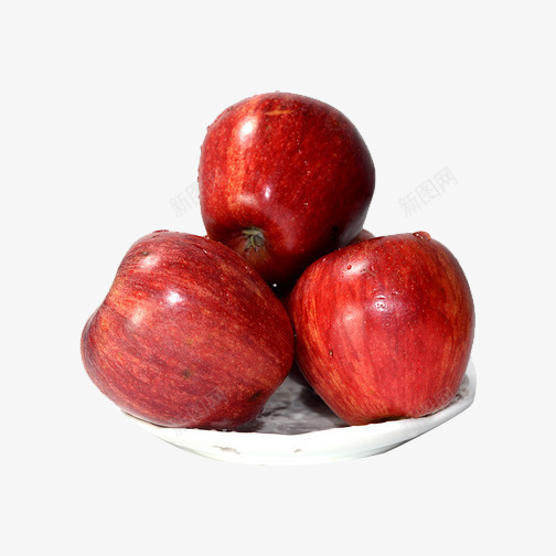 一盘苹果png免抠素材_新图网 https://ixintu.com 产品实物 水果 盘子 红色 苹果 蛇果