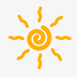 创意黄色夏季太阳素材