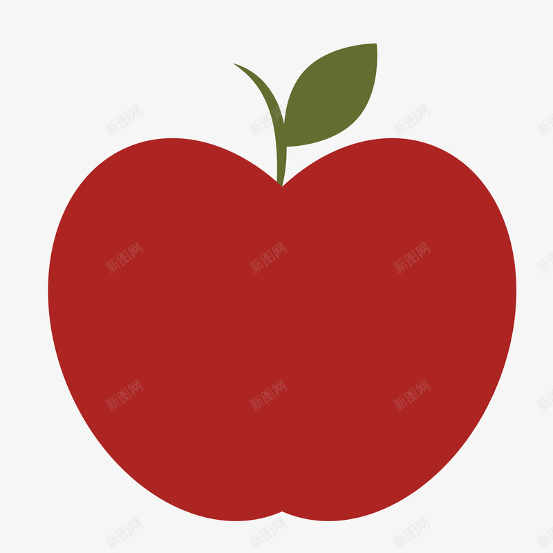 卡通手绘红色的苹果png免抠素材_新图网 https://ixintu.com 创意 动漫动画 卡通手绘 红色的 绿叶 艺术 苹果