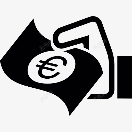 欧元钞票手图标png_新图网 https://ixintu.com 商业票据 手势 货币 钱 银行