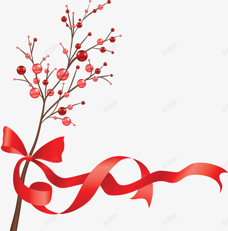 漂亮的红色丝带png免抠素材_新图网 https://ixintu.com 圣诞节装饰素材 红色丝带图片