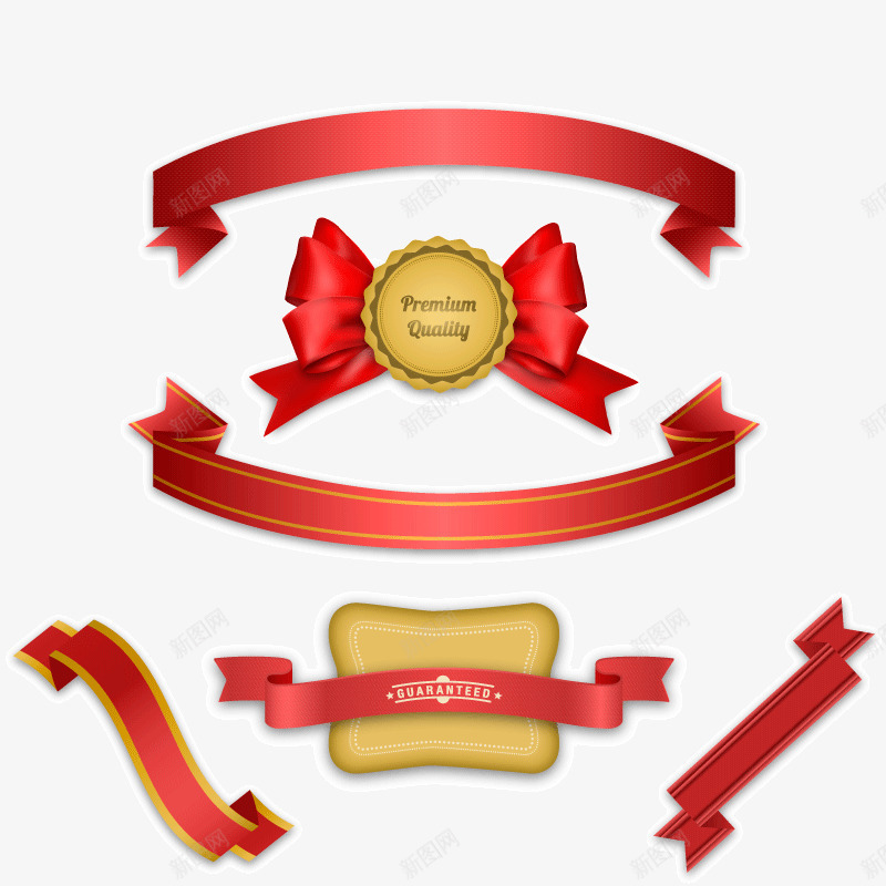 红色销售丝带和标签png免抠素材_新图网 https://ixintu.com 标签 红色 销售丝带