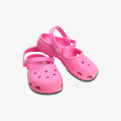 学生包头拖鞋粉色女童凉鞋高清图片