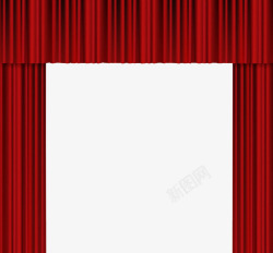 舞台谢幕红色幕布高清图片