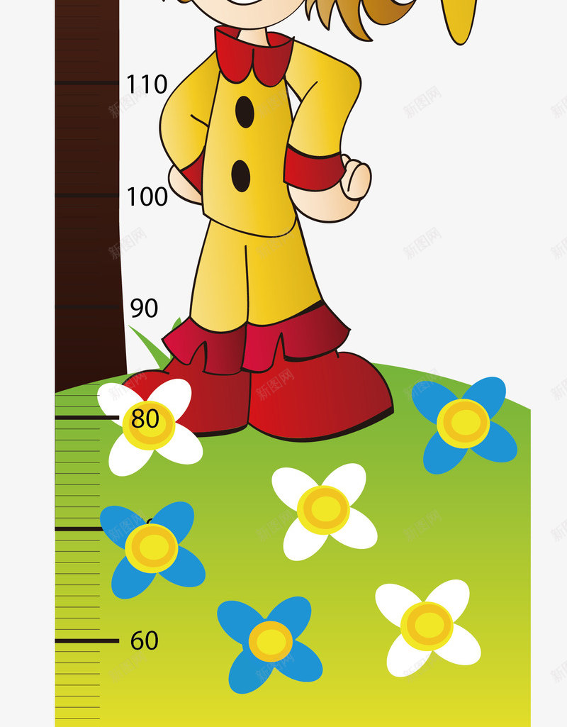 身高尺子矢量图eps免抠素材_新图网 https://ixintu.com 儿童 儿童身高尺子 小鸟 尺子 树枝 身高尺子 矢量图