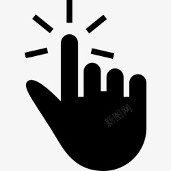 一个水龙头黑色的手象征图标高清图片
