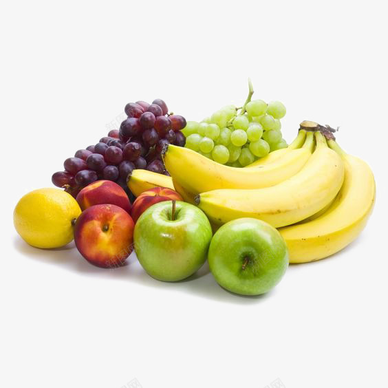 新鲜水果元素png免抠素材_新图网 https://ixintu.com 创意水果 果汁 紫葡萄 青苹果 香蕉 鲜榨果汁
