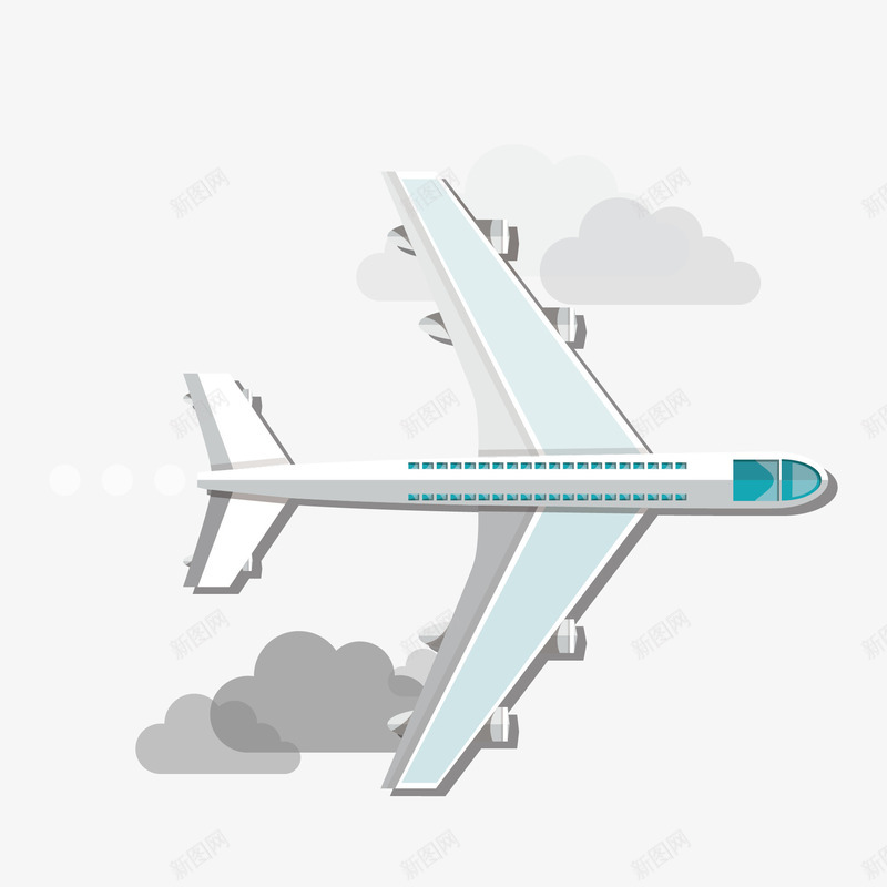 飞机图标矢量图eps_新图网 https://ixintu.com 图标 白色 飞机 矢量图