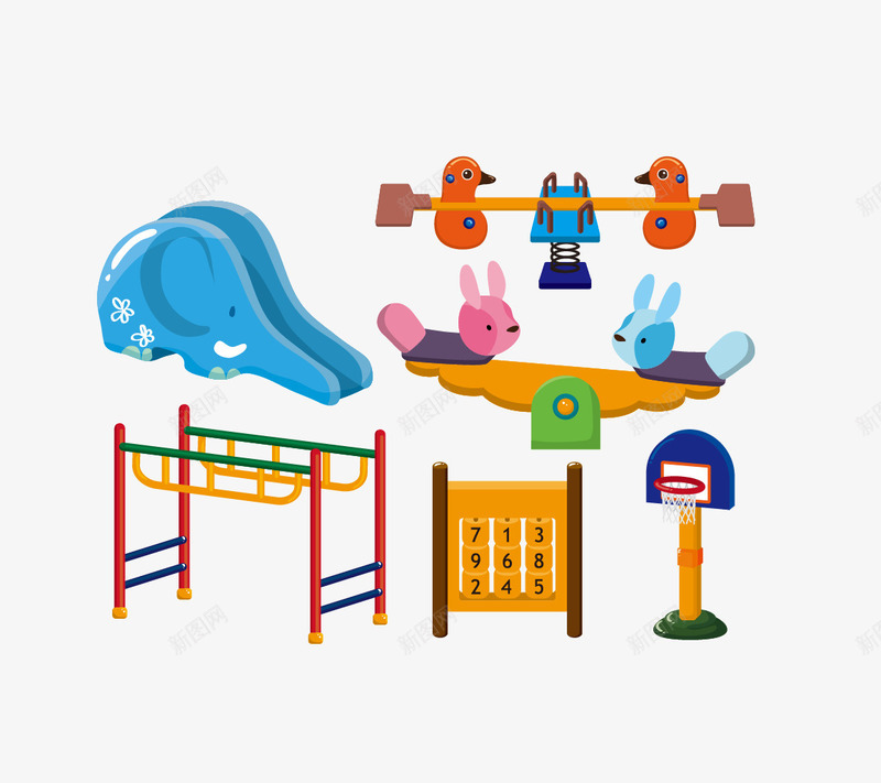 滑滑梯玩具png免抠素材_新图网 https://ixintu.com 健身器材 儿童玩具 滑滑梯 矢量滑滑梯