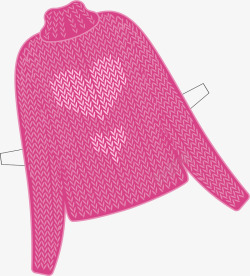 冬季女士高领毛衣矢量图素材