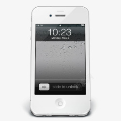 ios4白色的苹果iPhone4icons图标高清图片
