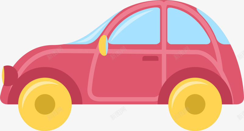 粉色卡通玩具汽车png免抠素材_新图网 https://ixintu.com 儿童玩具 游戏 玩具车 玩耍 童年 童趣 粉色车辆