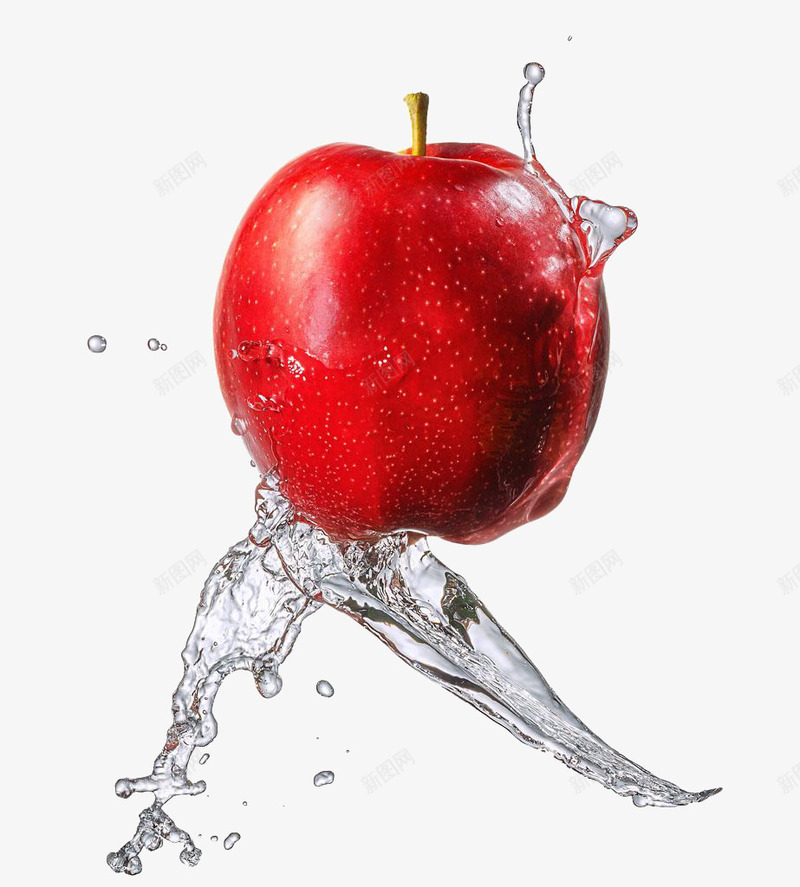 水里的苹果png免抠素材_新图网 https://ixintu.com PNG素材 水 水果 苹果