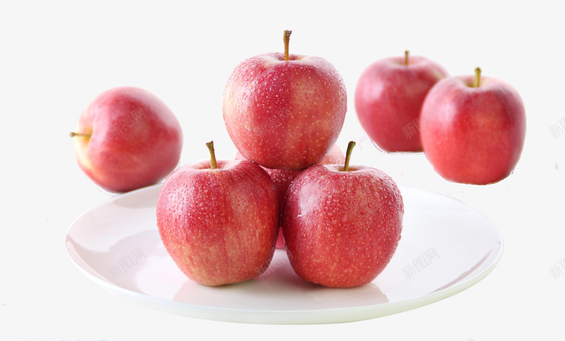 一堆红苹果png免抠素材_新图网 https://ixintu.com 一堆 水果 盘子 苹果