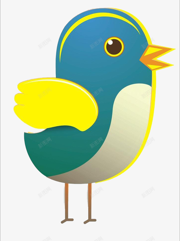 可爱小鸟png免抠素材_新图网 https://ixintu.com 卡通 手绘 插画 鸟