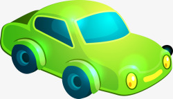绿色矢量小汽车儿童节玩具小汽车高清图片