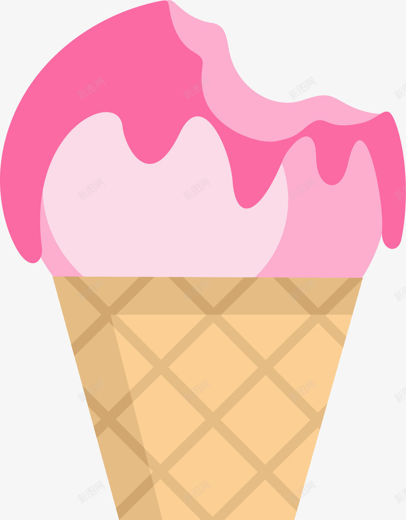 粉色美味卡通冰淇淋png免抠素材_新图网 https://ixintu.com 凉爽夏季 卡通冰淇淋 夏天 夏日解暑 清凉 甜筒