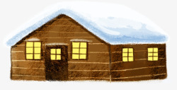 房屋主题冬季雪景素材