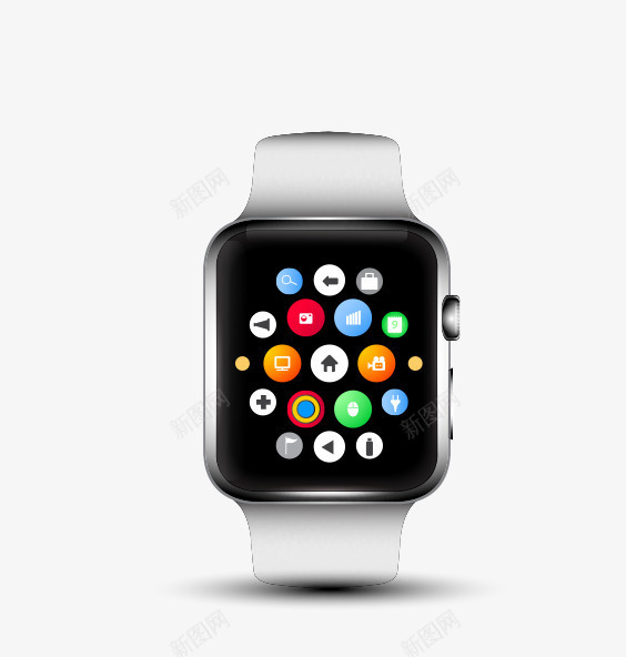 苹果定位手表png免抠素材_新图网 https://ixintu.com 乔布斯 手表 矢量素材 苹果