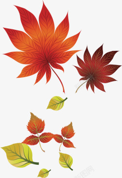秋天树叶背景装饰图案素材