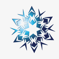 天气app蓝色漂亮雪花图标高清图片