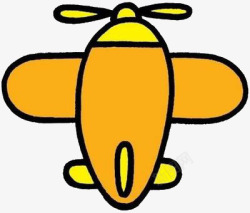 橙色玩具小飞机素材