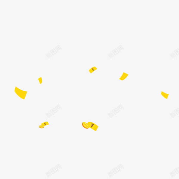 漂浮金币png免抠素材_新图网 https://ixintu.com 卡通 店铺装饰 金属 金币雨 黄色