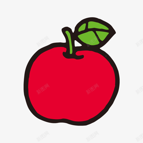 红色苹果卡通苹果图标png_新图网 https://ixintu.com 卡通 红色 苹果